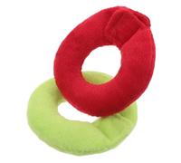 IMIKEYA Lot de 2 colliers de cou postopératoires pour petits animaux - Cône anti-morsure pour cochons d'Inde, perroquets, hamsters - Anneaux de protection rouges et verts pour soins chirurgicaux