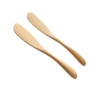 IMIKEYA Lot de 2 Couteaux à Beurre en Bois Naturel, Tartineurs et Étaloirs pour Confiture et Crème, Bois de Hêtre, Ustensiles Cuisine pour Fromage et Pâtisserie, Usage Professionnel et Domestique