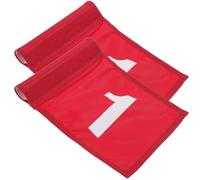 IMIKEYA Lot de 2 Drapeaux de Golf Rouge en Nylon pour Entraînement, Accessoires Pratiques et Résistants à L'usure, Putting Pratique en Extérieur