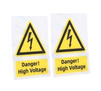 IMIKEYA Lot De 2 Étiquettes D'Avertissement Pour Clôture Électrique Panneaux D'Avertissement Haute Tension Panneaux En Vinyle Panneau De Tension Panneau De Clôture