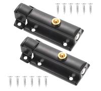 IMIKEYA Lot de 2 Loquets à Ressort en Acier Inoxydable Noir, Résistance la Corrosion la Rouille, pour Porte de Cabinet ou Armoire Salle de Bain ou Chambre