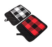 IMIKEYA Lot de 2 Maniques de Comptoir Antidérapantes en Tissu Épais Cuisine, Résistantes la Chaleur, Faciles à Laver, Décoratives pour Bols et Casseroles