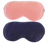 IMIKEYA Lot de 2 Masques de Sommeil en Soie Légère pour Adultes, Ajustables et Confortables, Bus Camping, Protection Douce Yeux