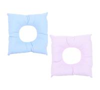 IMIKEYA Lot de 2 Oreillers de Spa Visage en Coton Lavable Coussins de Salon Confortables Bleu et Rose Adaptés pour Massages et Soins Relaxants en Institut ou Spa