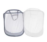 IMIKEYA Lot de 2 paniers à linge en filet : panier de douche suspendu pliable - de rangement portable et peu encombrant pour les chambres d’étudiants, les voyages en camping-car (52 x 30 x 17 cm).