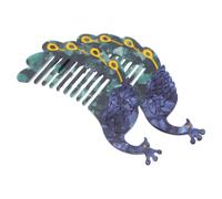 IMIKEYA Lot de 2 Peignes à Cheveux en Acétate Motif Paon Petit Peigne Mignon à Dents Larges pour Coiffure Relevée Accessoires Portables pour Chignon de Demoiselle D’honneur Usage