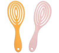 IMIKEYA Lot de 2 Peignes de Massage Creux pour Cheveux Longs et Bouclés Brosse Démêlante Élastique pour Femmes Outil Léger et Portable pour Coiffage sans Usage Couleur Aléatoire