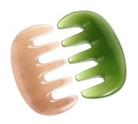IMIKEYA Lot de 2 Peignes de Massage Gua Sha pour Cuir Chevelu, Peignes à Dents Larges en Résine Cire D'abeille, Taille Moyenne, Anti-statique, pour Hommes et Femmes, Soin Relaxant du Cuir