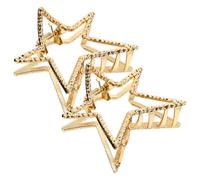 IMIKEYA Lot de 2 Pinces à Cheveux Étoiles en Métal Doré Mini Accessoires pour Filles 8-12 Ans Petites Épingles Coiffantes Légères et Polyvalentes pour Coiffures Demi-Attachées et