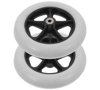 IMIKEYA Lot de 2 Roues Pivotantes 8 Pouces en PVC pour Fauteuil Roulant Électrique Déambulateur et Chariot Roues de Rechange Solide sans Gonflage Accessoires Polyvalents pour Mobilité