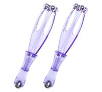 IMIKEYA Lot de 2 Rouleaux de Massage pour Doigts et Poignets, Masseur Manuel Portable Billes D’acupression, Outil de Stimulation Circulation Sanguine, Couleur Violet, Fatigue Mains, Usage