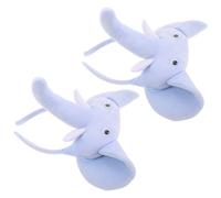 IMIKEYA Lot de 2 Serrage-Têtes Éléphant en Peluche Bleu Ciel Accessoires de Fête d'Anniversaire Animaux Bandeau Doux Oreilles 3D pour Cosplay Carnaval et Déguisement Garçon et Filles