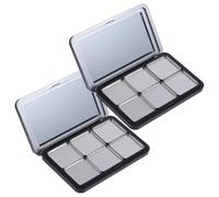 IMIKEYA Lot de 2 Sets de Palettes de Maquillage Vides Mat et Blush, Format Compact, Coffrets Magnétiques Noirs Mats, Organisateurs Cosmétiques pour Filles, Rangement Pratique pour Fards