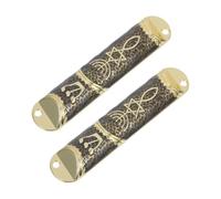 IMIKEYA Lot De 2 Supports De Mezouzah en Métal avec Étoile De David, Style Vintage, Décoration Juive, Bénédiction De Jérusalem, Décoration Religieuse pour Porte D'entrée Ou Mur