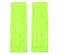 IMIKEYA Lot de 2 Têtes de Balai en Microfibre Corail Vert Recharge de Tête de Balai Lavable en Machine Lingettes pour Nettoyage Sols Durs et Lisses Maison et Bureaux