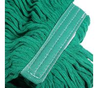 IMIKEYA Lot de 2 Têtes de Balai-Serpillière en Coton 100% Pur Vertes Détachables et Lavables Recharge pour Nettoyage Industriel Sols la Cuisine Salle de Bain Parquet Carrelage