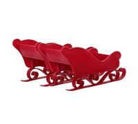 IMIKEYA Lot de 2 Traîneaux de Noël Décoratifs Rouges en Plastique Porte-Bonbons Festifs pour Décoration de Fête Ornement de Village de Noël Accessoire D’Étagère pour Ambiance Hivernale