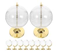 IMIKEYA Lot de 20 Petites Boîtes à Dragées de Globe Doré Contenants à Bonbons Transparents pour Mariage et Shower Boîtes à Trésors Décoratives et Réutilisables pour Présents d'Invités