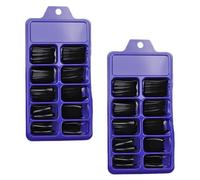 IMIKEYA Lot de 200 Faux Ongles à Pression Couleur Danseuse Forme Cercueil Longueur Moyenne Décoration D’Ongles Longue Tenue Conseils pour Ongles Élégants Usage pour Fêtes et Mariages