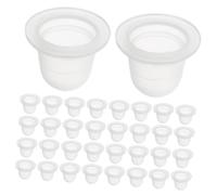 IMIKEYA Lot De 200 Godets D'encre Silicone u Grand Format Transparent Pour Artistes Professionnels Et Amateurs, Coupelles à Pigments Réutilisables, Kit D'encre Adapté Au Tatouage