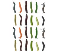 IMIKEYA Lot de 24 Chenilles Réalistes en Plastique Décoration pour Halloween Pot De Fleurs Décoration De Paysage (Style Aléatoire)
