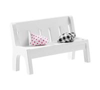 IMIKEYA Lot De 3 Bancs De Jardin Décoratifs en Bambou Décoration D'Extérieur Petite Échelle Accessoire De Décoration pour Jardin Féerique Accessoires Décoratifs pour La