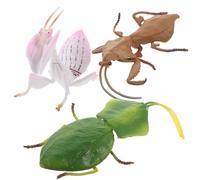 IMIKEYA Lot de 3 Fausses Mantes Religieuses en Plastique, Figurines D'insectes Réalistes, Accessoires Éducatifs pour Enfants, Cadeaux pour Les Fêtes d'enfants.