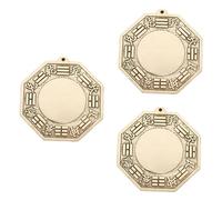 IMIKEYA Lot De 3 Miroirs Convexes Feng Shui Bagua en Laiton Décoration Dintérieur Artisanale Chinoise