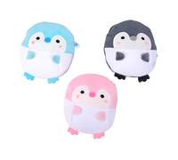 IMIKEYA Lot de 3 Porte-Monnaies Peluche Pingouin Petit Format, Sacoche Adorable en Peluche Douce, Rangement Compact pour Câble de Données et Rouge à Lèvres, Accessoire Pratique pour Femmes en Voyage