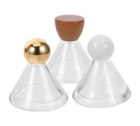 IMIKEYA Lot de 3 set de Mini Flacons Vaporisateurs de Parfum 50 Ml en Verre Épais Anti-Fuite Bouchons Interchangeables - Flacon Rechargeable pour Voyage et Usage Quotidien