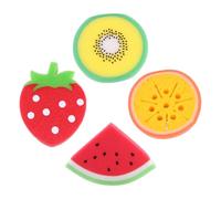 IMIKEYA Lot de 4 Boules de Garçon et Filles de Fruits en Éponge Douce Générant une Mousse Abondante pour Bain Ludique et Nettoyage
