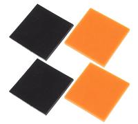 IMIKEYA Lot de 4 clous de réparation carrés en caoutchouc avec surface antidérapante et réduction des bruits de claquement - Noir et kaki - Pour réparation de semelle de chaussure