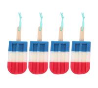 IMIKEYA Lot de 4 Éponges de Bain Exfoliantes en Forme de Crème Glacée avec Manche - Éponge de Douche Douce Et Exfoliante en Forme de Crème pour La Salle de Bain