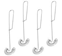 IMIKEYA Lot de 4 Fouets à Œufs Manuels en Acier Inoxydable, Fil D'acier Solide et Flexible, Ustensiles Cuisine Pratiques pour Mélanger et Mousser Facilement