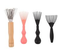 IMIKEYA Lot de 4 Griffes de Nettoyage de Peigne pour Brosse à Cheveux Outil Compact Anti-Nœuds et Peluches Accessoire Portable pour Entretien Rapide des Brosses Usage Quotidien et