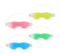 IMIKEYA Lot de 4 Masques Oculaires en Gel Rafraîchissants Multicolores Compresses Froides Réutilisables Yeux Format Compact pour Relaxation Contemplation et Soins Peau