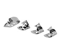 IMIKEYA Lot de 4 Médiators en Métal Argenté pour Guitare Protection de Doigt, Design Simple et Multifonctionnel, Sélection du Pouce et Jeu Confortable