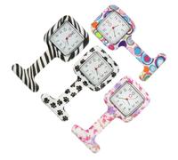 IMIKEYA Lot de 4 Montres de Poche Infirmière en Silicone, Quartz Précis, Portable et Créatif, pour Occasions Médicales et Examens