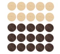 IMIKEYA Lot de 48 Jeux de Dames en Bois Pièces d'Échecs Pièces Rondes Empilables Pieces de Backgammon Kit de Remplacement Jeu de Stratégie Accessoires Dames (Beige et Marron)