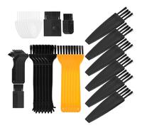 IMIKEYA Lot de 48 Mini-Brosses de Nettoyage Multi-Usages pour Tondeuse et Rasoir Électrique Brosse Plastique Noire et Poils Noirs et Orange Petite Taille Compacte Accessoire Coiffure