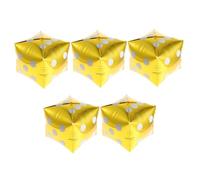 IMIKEYA Lot De 5 Ballons Cubiques En Aluminium Carrés Violets En Forme De Dés Pour Mariage Fête Chiffres Bleus Et Dés Géants Rose Clair Doré En Aluminium