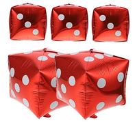 IMIKEYA Lot De 5 Ballons En Forme De Dés Pastel Décorations Assorties Grands Dés Géants Pour Fêtes Ballons À Chiffres Fournitures De Fête Décoration D'Anniversaire Ballon En