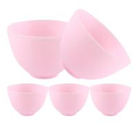 IMIKEYA Lot de 5 Bols à Masques Faciaux en Silicone Souple Petite Taille Couleur Rose pour Mélange DIY de Masques Visage Accessoires Beauté pour Usage Personnel et Professionnel Bol