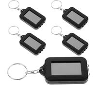 IMIKEYA Lot de 5 Lampes Torches LED Porte-clés Rechargeables Solaires Faible Consommation, Design Compact en Abs, pour Activités de Plein Air et Urgences
