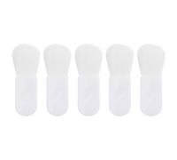 IMIKEYA Lot de 5 Pinceaux à Blush Miniatures Blancs Manche Court Poils Doux et Denses Pinceaux Estompeurs Multifonctions pour Maquillage Visage pour Usage Portable et Précis