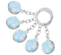 IMIKEYA Lot de 5 Porte-clés Décoratifs Globe Terrestre en Métal, Porte-clés Fantaisie Colorés, Mini Pendentifs pour Clés de Voiture et Paquet à Dos, Accessoire Fête Éducative, Présent