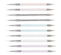 IMIKEYA Lot de 5 Stylos à Points Double Embout pour Nail Art - Pinceaux Manucure Précis pour Décoration D’Ongles Application Strass et Traçage Fin - Accessoires Professionnels pour