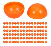 IMIKEYA Lot de 50 Boules de Loterie Orange en PVC, Sphères Ouvrables pour Placer Bonbons ou Notes, Jeu de Loto pour Fêtes et Célébrations, Couleur Vive et Style Exquis