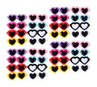 IMIKEYA Lot de 50 Breloques en Résine Cœur Multicolores pour Décoration de Coques de Téléphone Accessoires DIY Légers et Créatifs Ornements pour Serrage-Tête et Bijoux Faits Main