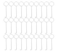 IMIKEYA Lot de 50 Crochets de Levage en Fer Argenté pour Siphon de Sol Design Ergonomique et Prise Confortable, Outil pour Retirer la Bonde en Extérieur